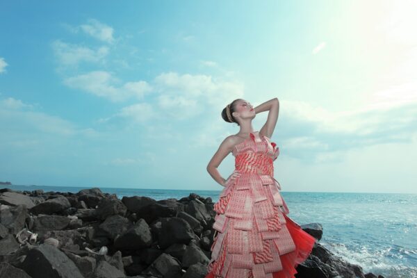 Photo flared dress